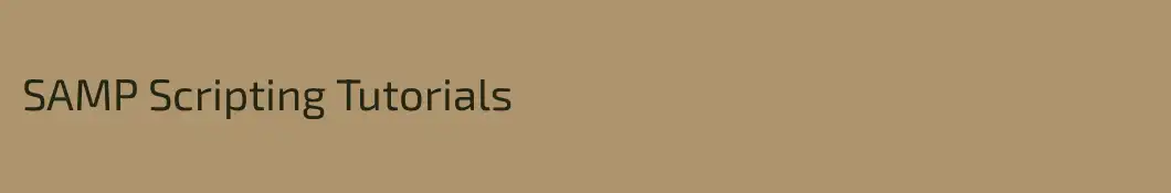 SAMP Scripting Tutorials